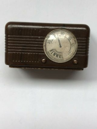 Vintage Renwal Dollhouse Miniature Plastic 1940s - 50s Radio