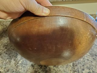Antique Primitive Wooden Dough Mixing Bowl 3
