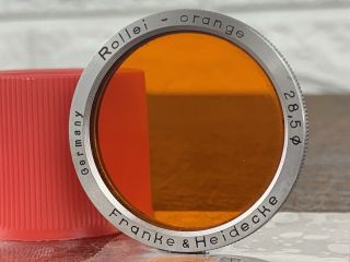 Rollei Rolleiflex Orange Bay 1 Filter Franke & Heidecke Germany Rare