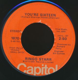 Beatles Ultra Rare Ringo Starr " You 
