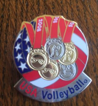 Very Rare Olympic Games Usa Volleyball Pin Badge