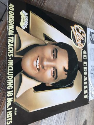 Elvis Presley 40 Greatest Hits Double Lp Vinyl Best Of Elvis Rare 12” Record