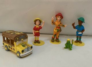Rare Magic School Bus Ms.  Frizzle,  Phoebe,  Tim & Liz Character Toys Desert