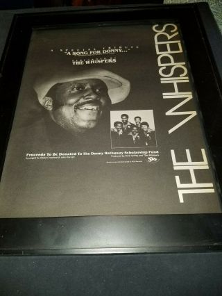The Whispers A Song For Donny Rare Promo Poster Ad Framed