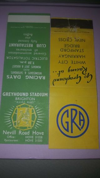 Two Rare 1959 Matchbook Covers For Greyhound Racing