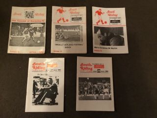 5 X Vintage Issues,  South Riding Barnsley Fc Fanzine.  Very Rare.  Look