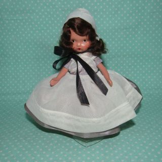Vintage Nancy Ann Storybook Bisque Doll 55 " Quaker Maid " Fl Excel