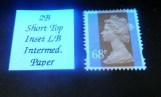 Gb.  Specialised Machin.  Sg Y1736.  Short Bands Top & Inset Left Band.  Rare.  Mnh.
