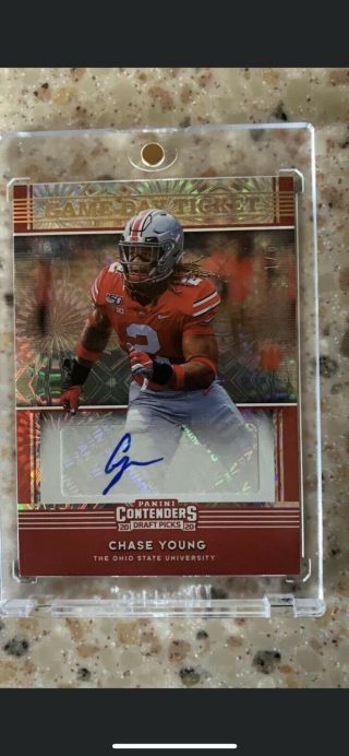 2020 Panini Contenders Chase Young Game Day Auto 1/6 Sp Rare
