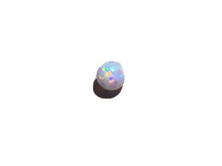 Rare White Sphere Cut Fire Opal Gemstone 1.  1 Carats Af70