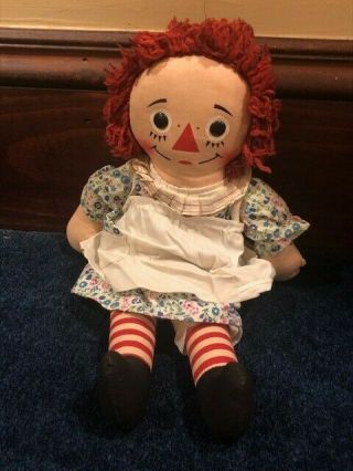 Vintage Knickerbocker Raggedy Ann Doll - 16 " - Very Good Vintage