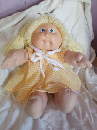 Vintage Cabbage Patch Doll 1978,  1982 Blonde Pigtails Blue Eyes