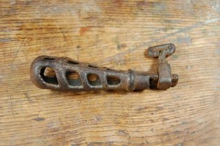 Vintage Cast Iron File Handle Holder Old Ornate Antique Tool