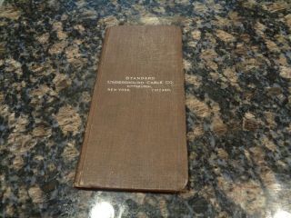 Antique Standard Underground Cable Co Pocket Info Handbook Book/1897/telegraph