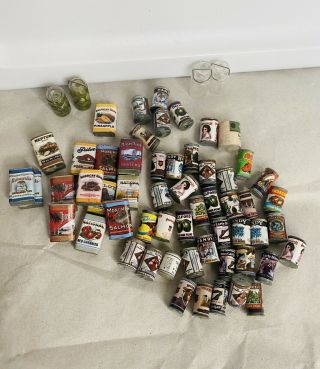 1:12 Scale Vintage Dollhouse Miniature Kitchen Cans Tins Food Pantry Jars