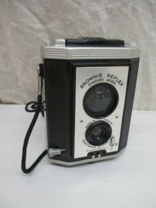 Antique Kodak Brownie Reflex Synchro Camera Great Display Camera Made Usa Untest