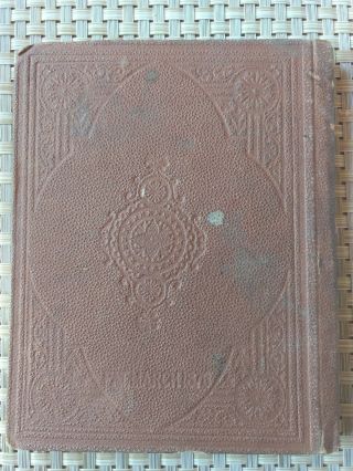 1870 ' s Antique Victorian Trade Card Scrapbook Album 3