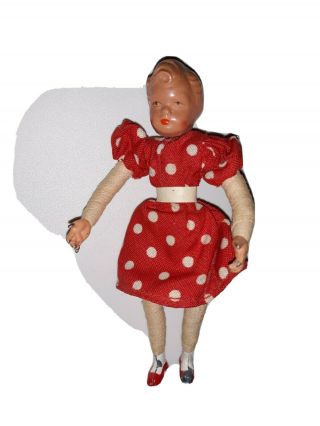 Vintage German Caco Doll,  Girl From Late 1950 