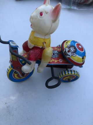 Japanese Tin Litho Toy Collectors Antique Vintage Rabbit 2