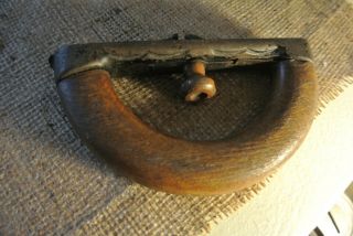 Antique " Sad Iron " Wooden Handle Only By Howell Co