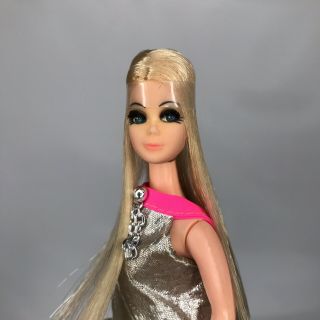 Rare Vintage Topper Dawn Fancy Feet Doll,  Dress 6.  5 " Doll Platinum Hair