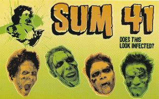 Sum 41 Does This Look Infected? Rare Promo Sticker Sheet 2002