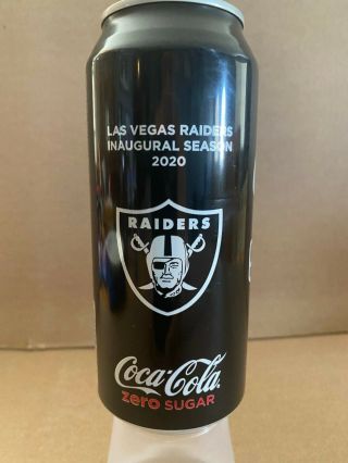2020 Las Vegas Raiders Inaugural Season Coca Cola Zero Can Limited Edition Rare