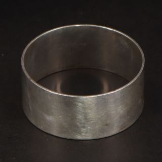 Vtg Sterling Silver - Signed W Engraveable Solid Napkin Ring - 23.  5g