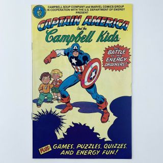 Captain America And The Campbell Kids - Rare Promo - Marvel Comics 1980 - Vf