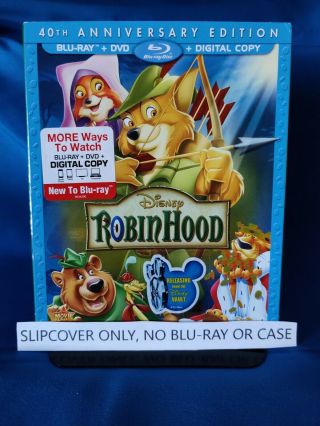 Robin Hood 40th Anniversary Edition Blu - Ray Slipcover Only Rare Oop