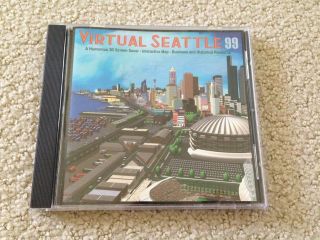 Virtual Seattle 99 Interactive Edition Pc Game And Screensaver 1999 - Rare