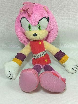 Rare Sonic The Hedgehog Sonic Boom Amy Rose 8 " Plush Doll Tomy Sega Authentic