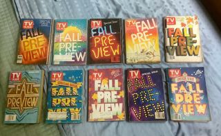 Ten 10 Tv Guides All Fall Preview Issues Vintage 1978 - 