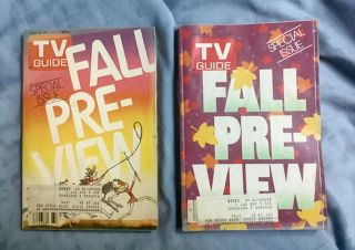 Ten 10 TV GUIDEs all Fall Preview issues vintage 1978 - ' 97,  anyone want ' em? 2