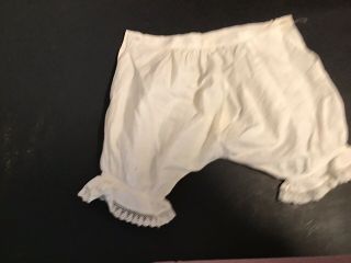 Antique Doll Pantaloons With Ruffle & Lace Trim 2