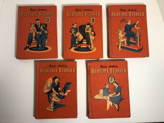 Vintage Uncle Arthur’s Bedtime Stories 5 Volume Book Set 1950 - 51 Rare