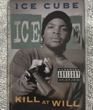 Ice Cube Kill At Will Vg,  Cassette West Coast Rap Ep Dolby Hx Pro Hip - Hop Rare