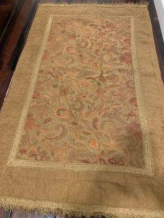 Vintage Leaf Tapestry Rug Wall Hanging 39”l X 24”w