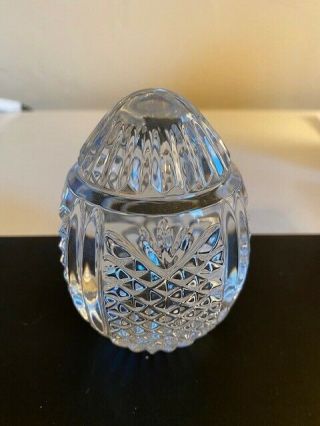 Waterford Dorset Crystal Egg Rare And Retired 4 Inch With All