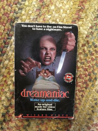 Dreamaniac Vhs Rare Horror Big Box Sov Wizard Video 555 Slasher Cult