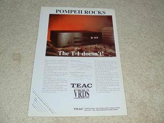 Teac Vrds T - 1 Cd Ad,  1995,  1 Page,  Article,  Rare