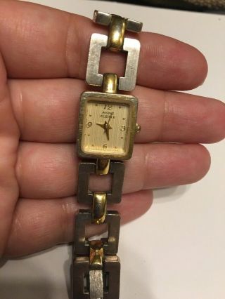 Anne Klein Ii Wrist Watch - Two Toned Rare Design Battery