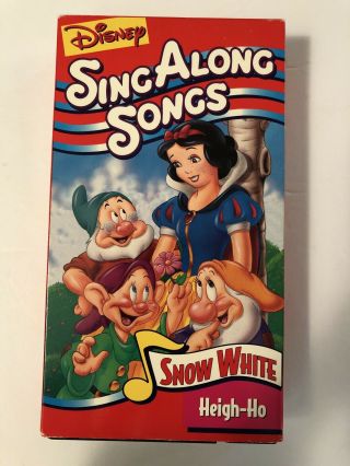 Disney’s Sing Along Songs Snow White Heigh - Ho Vhs Rare Cover