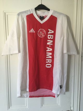 Ajax 2002 - 03 Adidas Home Shirt Size L Rare Retro Vintage