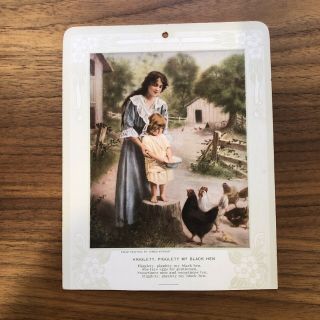 Rare Early 1900s Advertising Calendar Card With Poem James Arthur Child Farm