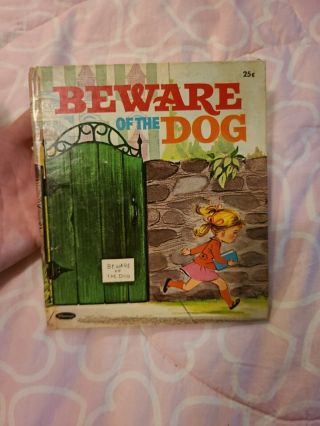 Vintage 1968 Beware Of The Dog Book Children Reading Ed Whitman Tell - A - Tale Rare