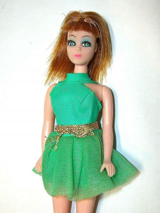 Vintage Dawn Doll Glori W/ Green Fling Outfit 8113 Topper 6 " Figure Fashion
