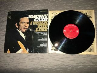 Johnny Cash - I Walk The Line - Vinyl Record Old Rare Vintage Wall Art