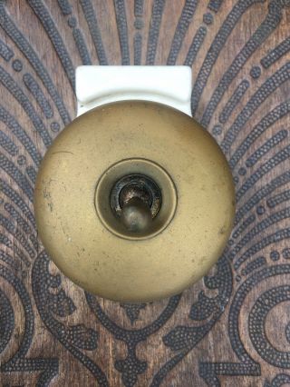 Vintage Brass Ceramic Dollie Light Switch