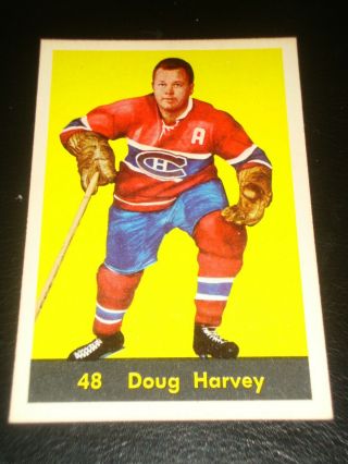 Doug Harvey 1960 Parkhurst 48,  Montreal Canadiens,  Hockey Card,  Rare